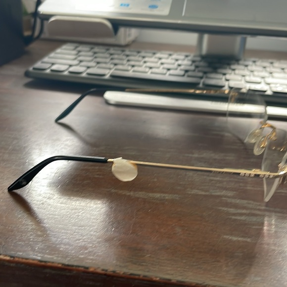 Tiffany Lunettes T784 C4 23k gold plated black gold rimless eyeglasses - Picture 14 of 16